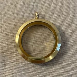 Origami Owl Large Brushed Gold Locket